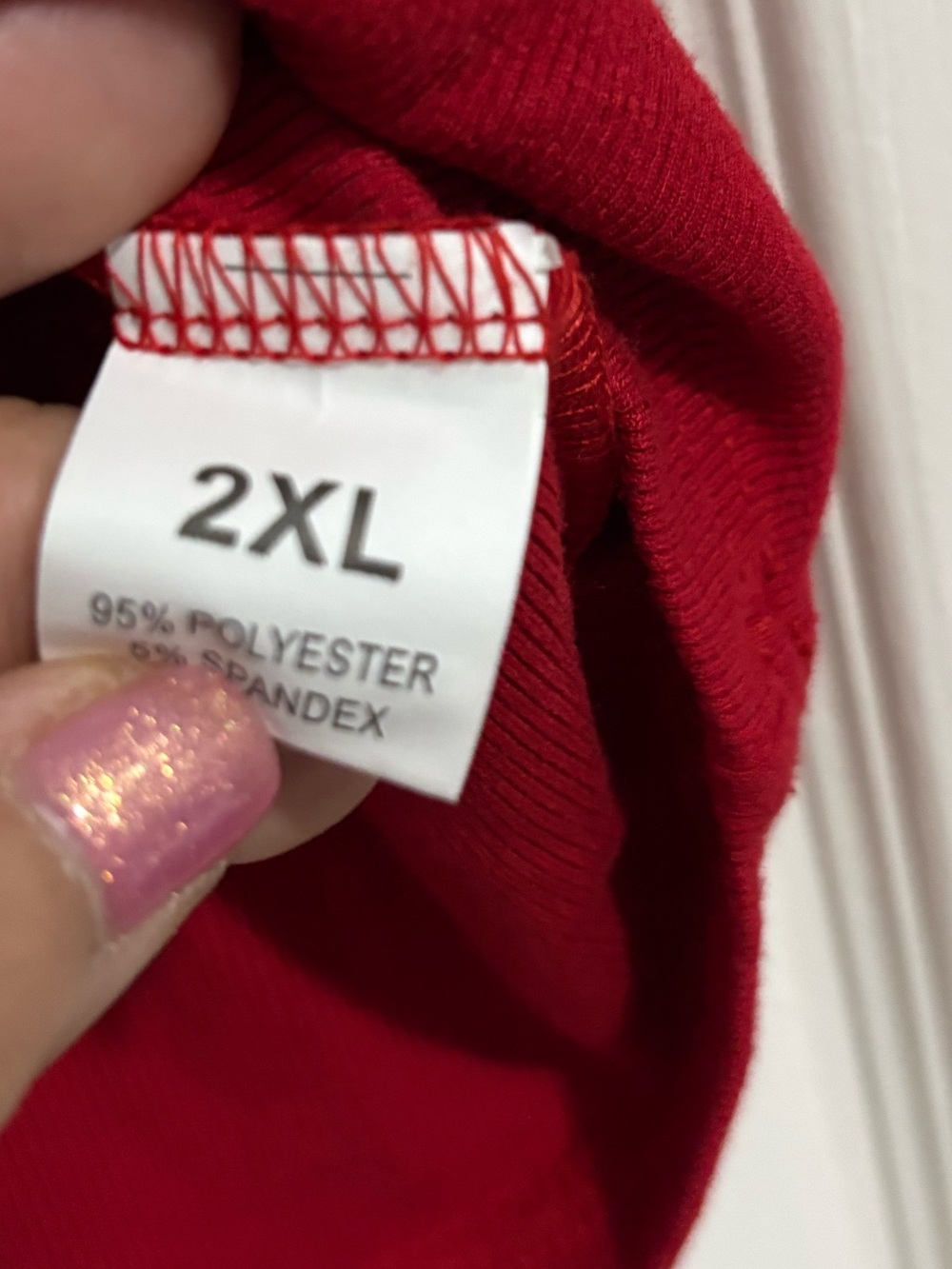 Red Classic Ribbed Tank Top - Picture 3 of 3